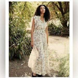 DOEN Carnation Dress In Salt Summer Floral Size M